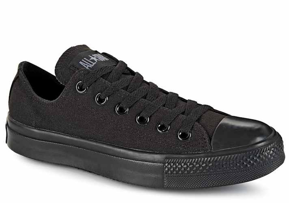 Converse All Star Chuck Taylor Women's Shoes Canvas Ox Black Mono Sneakers 7.5 M